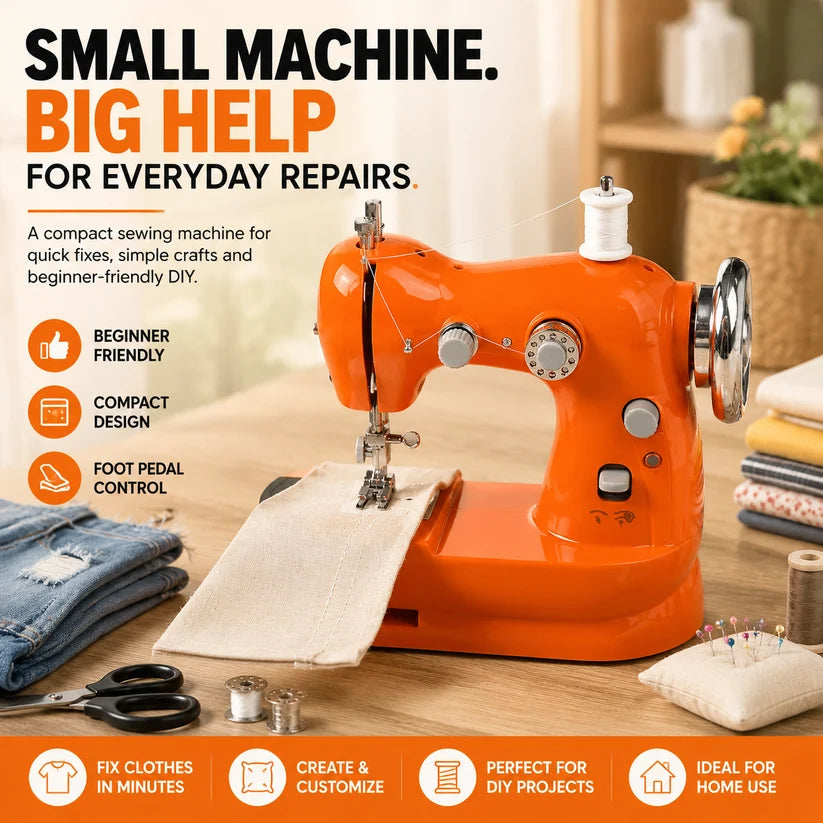 Mini Electric Sewing Machine– Compact Beginner-Friendly Sewing Machine for Home & DIY